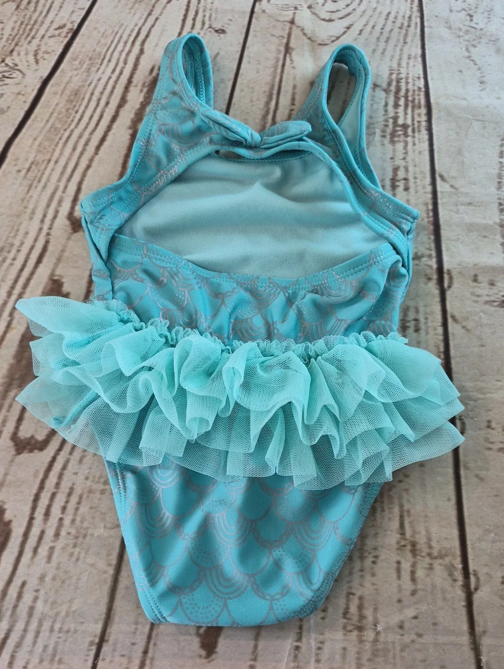 Cat & Jack One Piece Swimsuit With Attached Tutu Style Skirt Size 18‎ Months